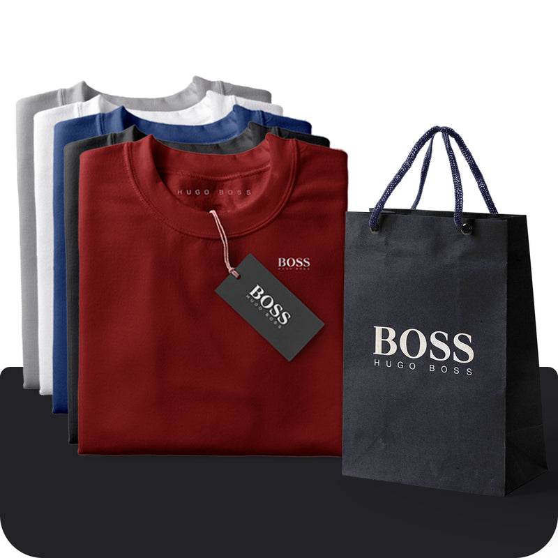 [ACHETEZ 3 RECEVEZ 5] Kit de 5 T-shirts H. Boss Essential